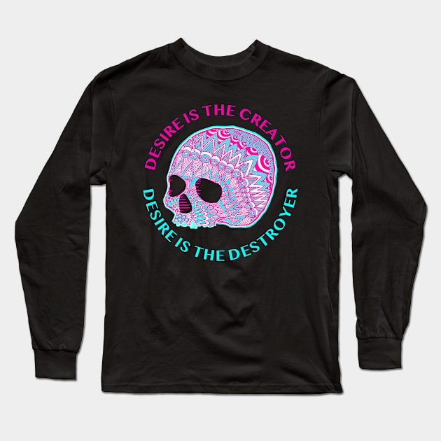 Ram Dass Inspired Skull Long Sleeve T-Shirt by Crept Designs